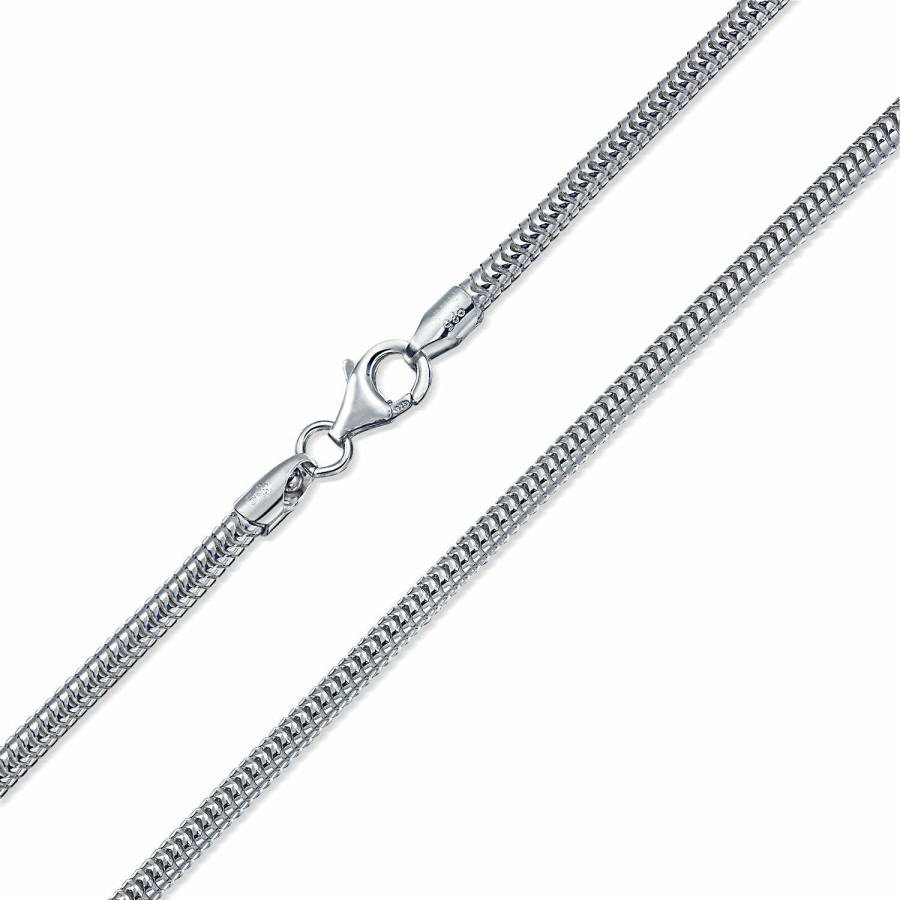 Shop Men Bling Jewelry Mens Necklace Chains | 1-3Mm 14K Gold Plated .925 Sterling Silver Snake Chain Necklace 16 -30 Inch