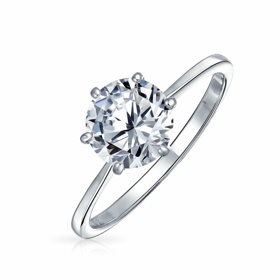 Shop Women Bling Jewelry Engagement Rings | 1.25Ct 6 Prong Aaa Cz Solitaire Engagement Ring .925Sterling