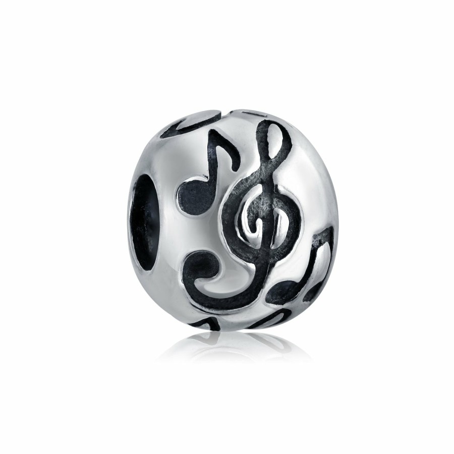 Shop Women Bling Jewelry Dangle Beads | Music Teacher Student G Clef Melody Note Microphone Charm Bead Barrel