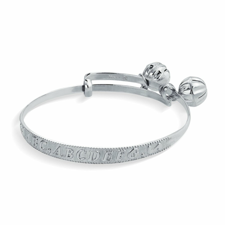 Shop Women Bling Jewelry | Jingle Bells Bangle Bracelet .925 Sterling Silver Bells Silver Plated