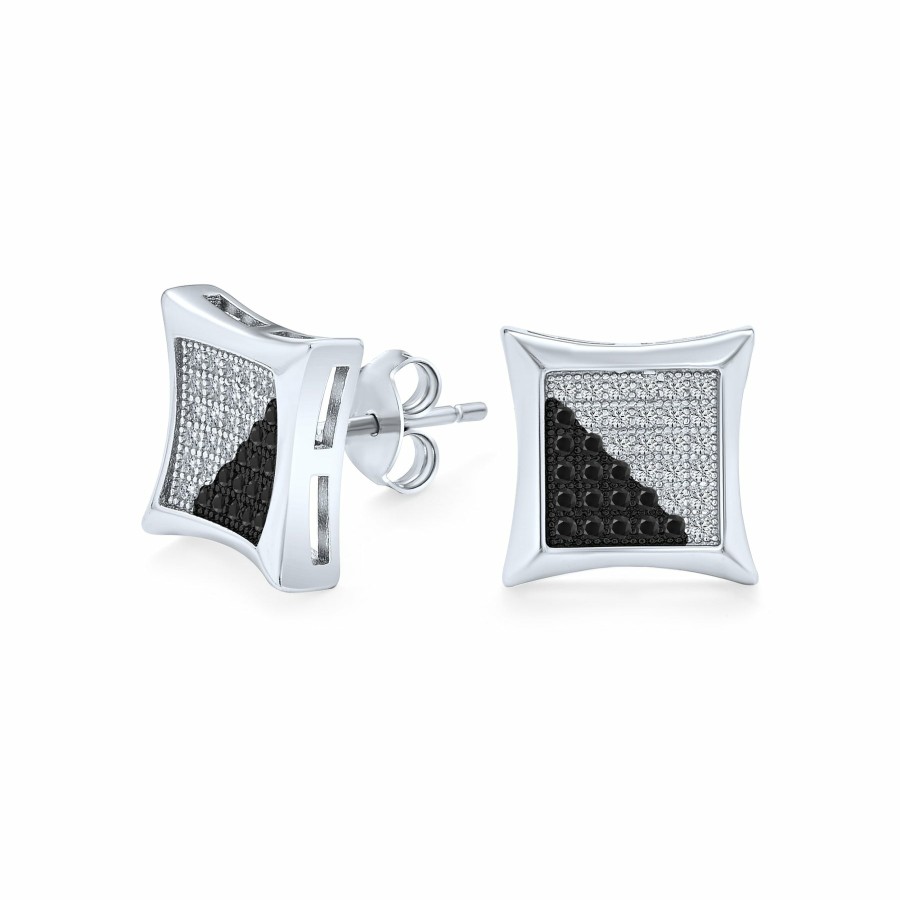 Shop Women Bling Jewelry Stud Earrings | Square Cz Micro Pave Kite Stud Earrings Sterling Silver