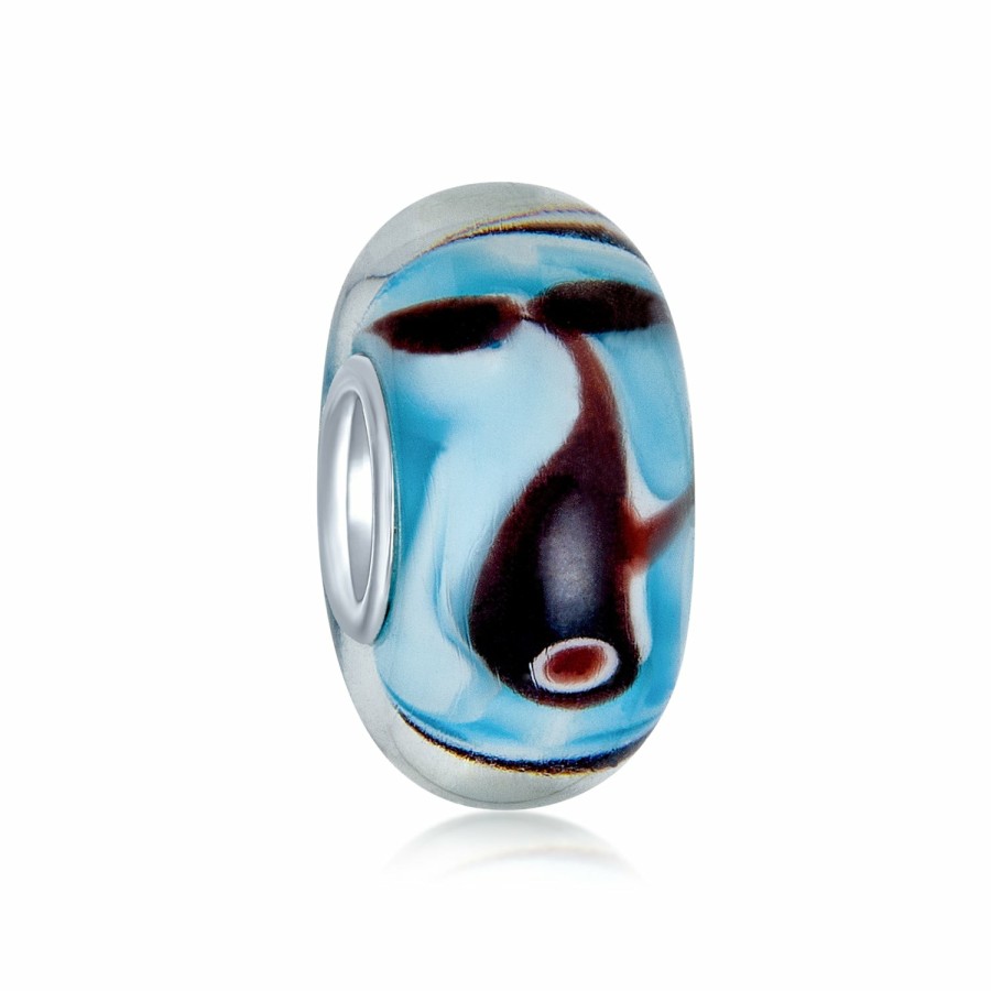 Shop Women Bling Jewelry Glass Crystal Beads | Nautical Fish Ocean Whale Murano Glass .925 Silver Bead European Charm