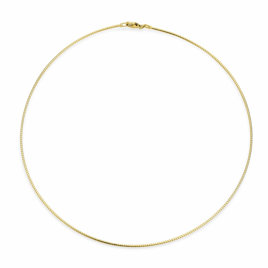 Shop Women Bling Jewelry Statement Necklaces | Thin Choker Collar Snake Chain Necklace Gold Plated Sterling 16-18"