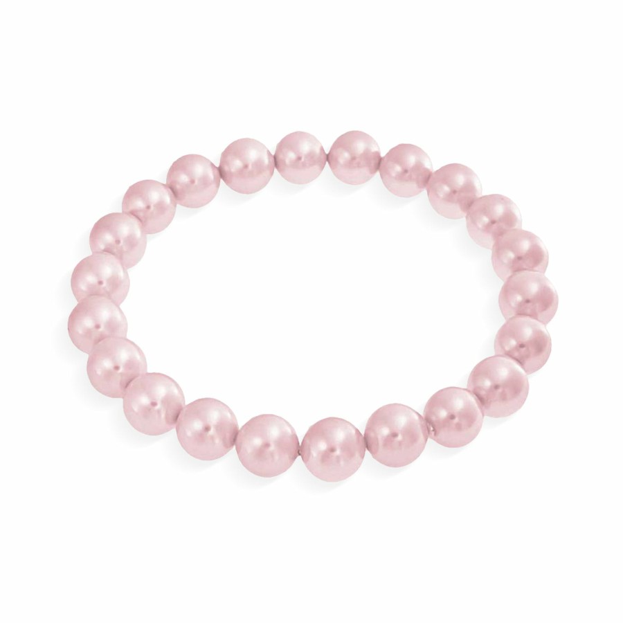 Shop Women Bling Jewelry Wrap Stretch Bracelets | Classic Round Imitation Pearl Strand Stretch Bracelet Set 8,10,12Mm