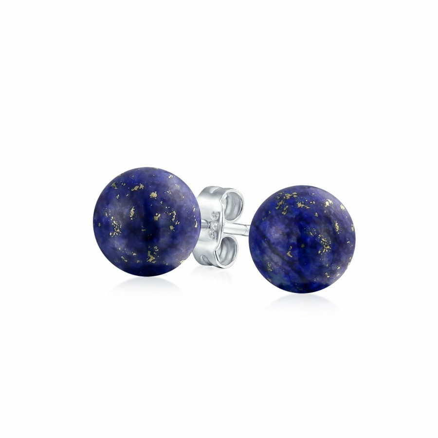 Shop Women Bling Jewelry Stud Earrings | 8Mm Natural Gemstone Stud Earrings .925 Sterling Silver Birthstone Variety