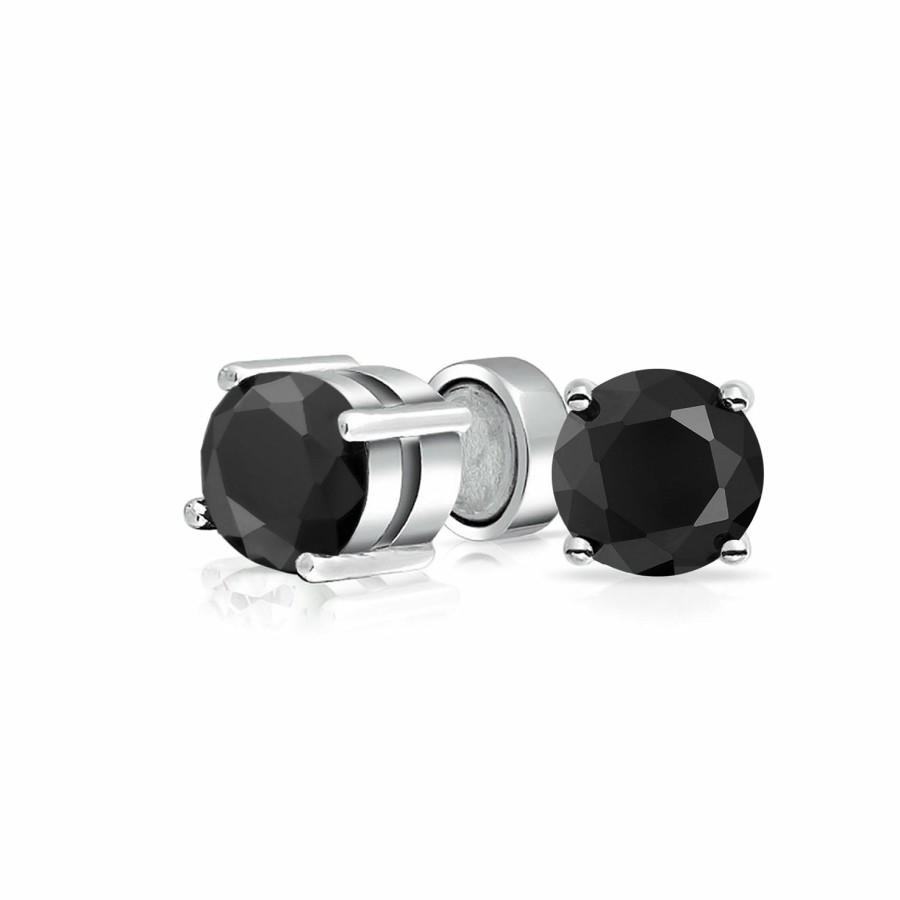 Shop Women Bling Jewelry Stud Earrings | 1Ct Aaa Cz Stud Earrings Clip On Magnetic Silver Birthstone Colors