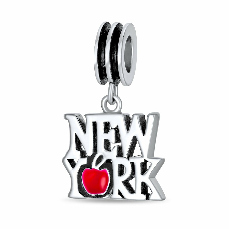 Shop Women Bling Jewelry Travel Charms Beads | New York City Statue Of Liberty Travel Charm Bead Sterling