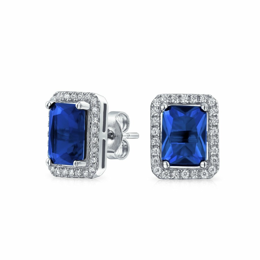 Shop Women Bling Jewelry Stud Earrings | 3.5Ct Aaa Cubic Zirconia Imitation Gemstone Cz Halo Stud Earring