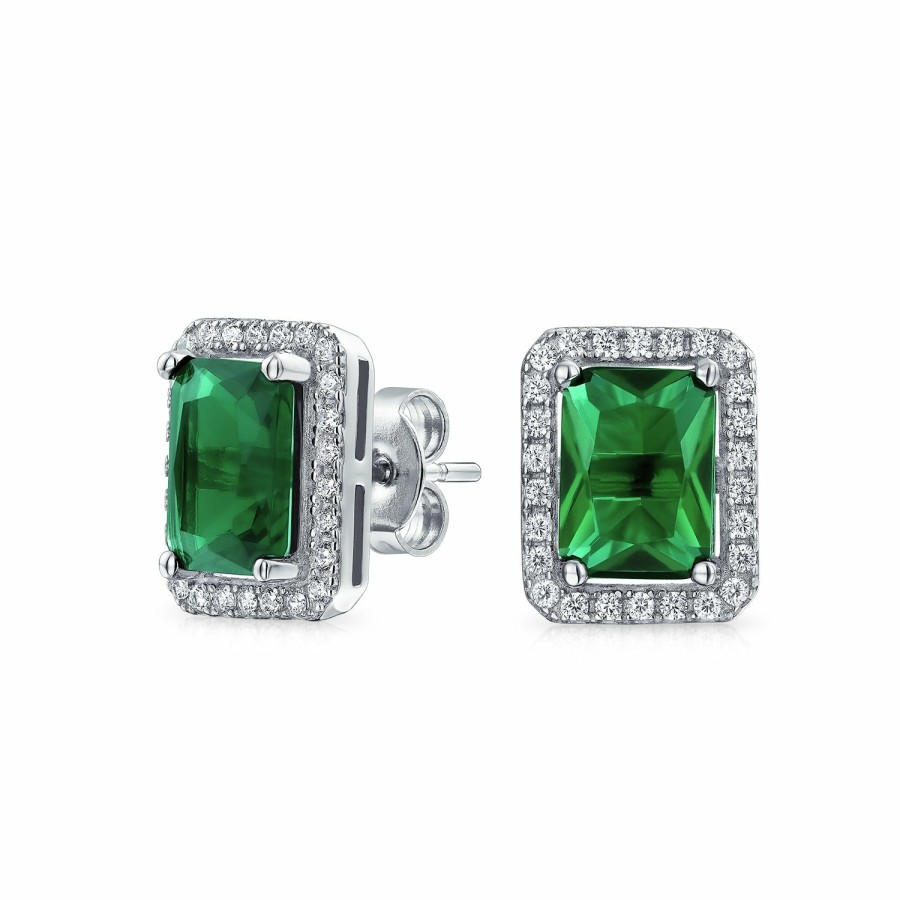 Shop Women Bling Jewelry Stud Earrings | 3.5Ct Aaa Cubic Zirconia Imitation Gemstone Cz Halo Stud Earring