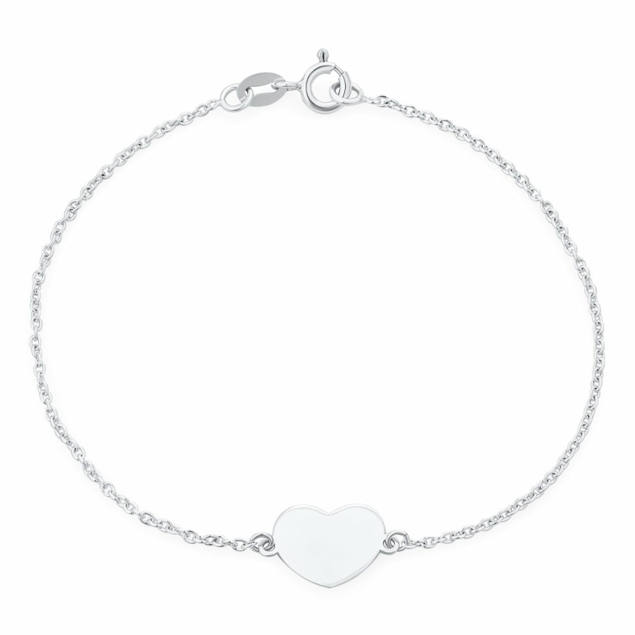 Shop Women Bling Jewelry Unique Bracelets | Pet Lover Dog Puppy Bff Heart Paw Print Charm Bracelet Sterling Silver