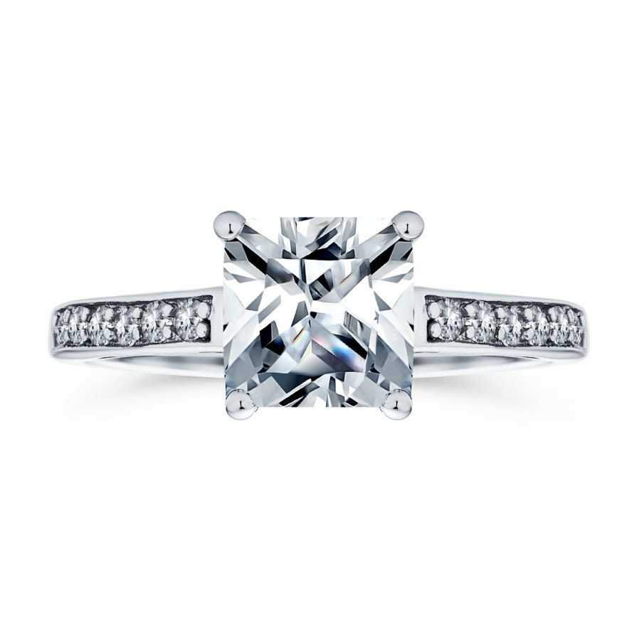 Shop Women Bling Jewelry Engagement Rings | 2.5Ct Princess Cut Aa Cz Solitaire Engagement Ring .925 Sterling