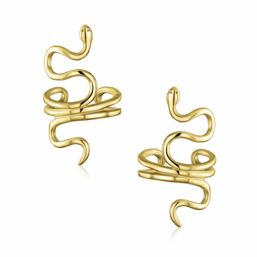 Shop Women Bling Jewelry Ear Cuffs, Cartilage Earrings | Snake Serpent Cartilage Ear Cuffs Wire Earrings Ear Sterling