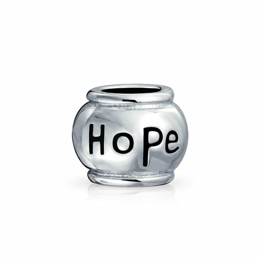 Shop Women Bling Jewelry Christmas Charms Beads | Inspirational Message Barrel Charm Bead .925 Sterling Silver