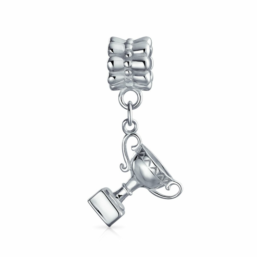 Shop Women Bling Jewelry Mothers Day Charm Beads | Winner First Place Number One Sports Champion Trophy Bead .925