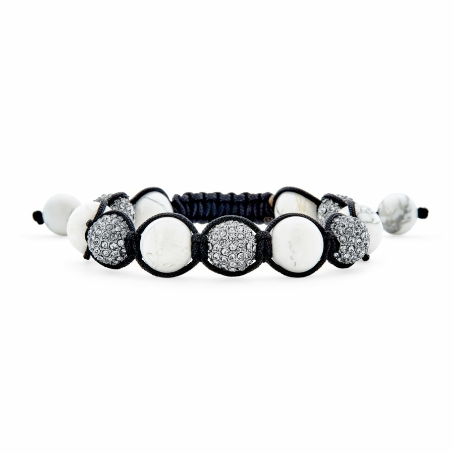 Shop Women Bling Jewelry Wrap Stretch Bracelets | Pave Crystal Ball Shamballa Inspired Bracelet Cord