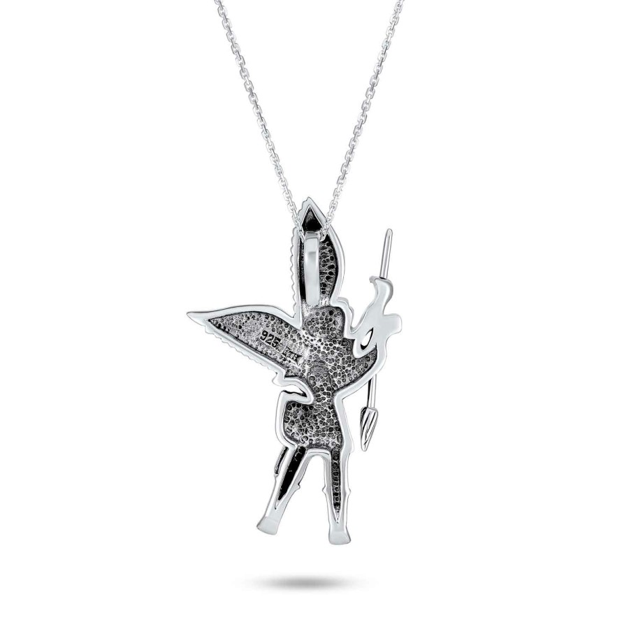 Shop Women Bling Jewelry Pendant Necklaces | Angel Michael Parton Military Police Medal Pendant Necklace Sterling