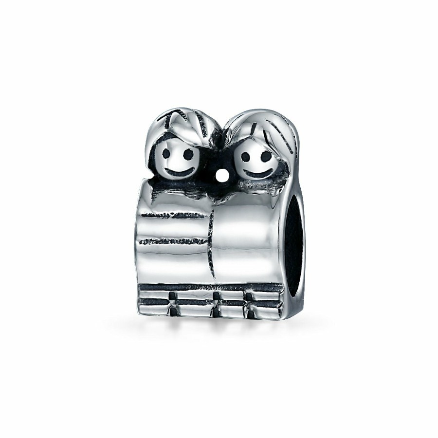 Shop Women Bling Jewelry Dangle Beads | Bff Brother Sister Friends Love Family Charm Bead .925 Sterling