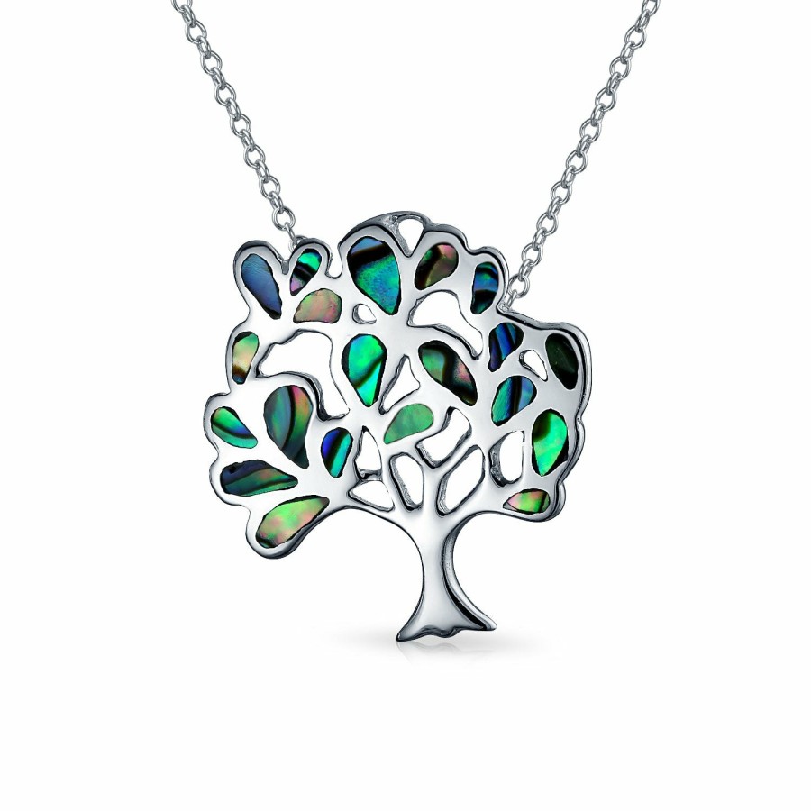 Shop Women Bling Jewelry Pendant Necklaces | Big Tree Life Celtic Pendant Mother Oval Western Necklace .925 Silver