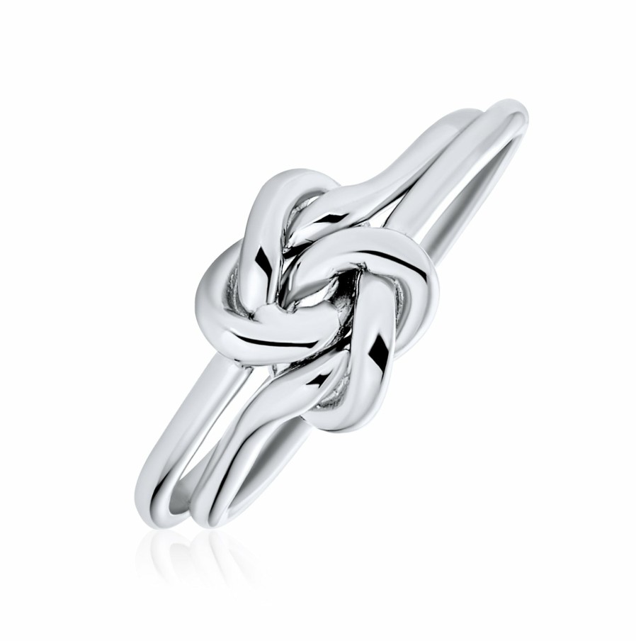 Shop Women Bling Jewelry Unique Rings | Unity Irish Celtic Knot Infinity Ring Double Band .925 Sterling Silver