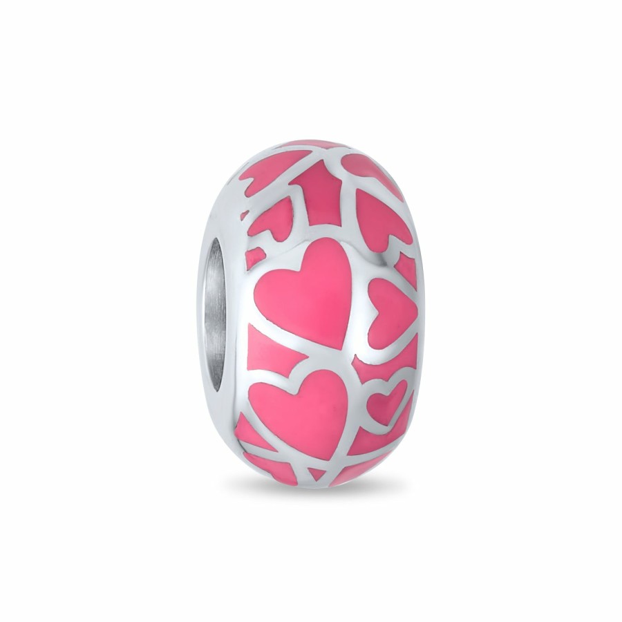 Shop Women Bling Jewelry Unique Charms | Or Silver Open Heart Cutout Love Charm Bead Sterling Silver