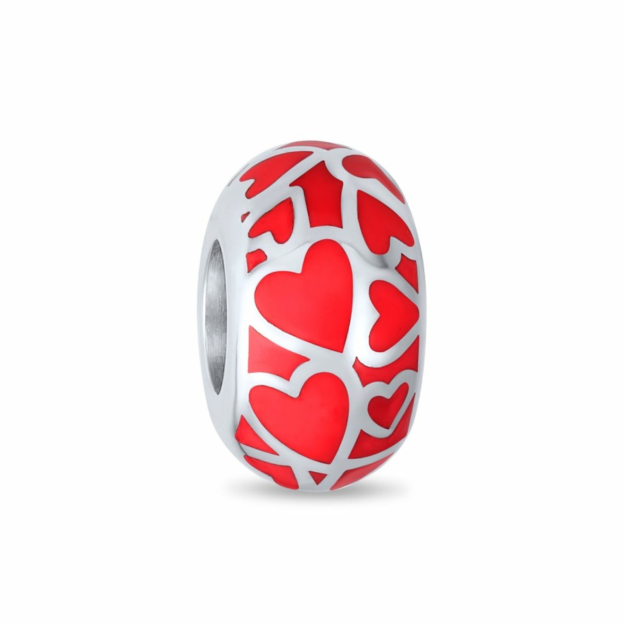 Shop Women Bling Jewelry Unique Charms | Or Silver Open Heart Cutout Love Charm Bead Sterling Silver