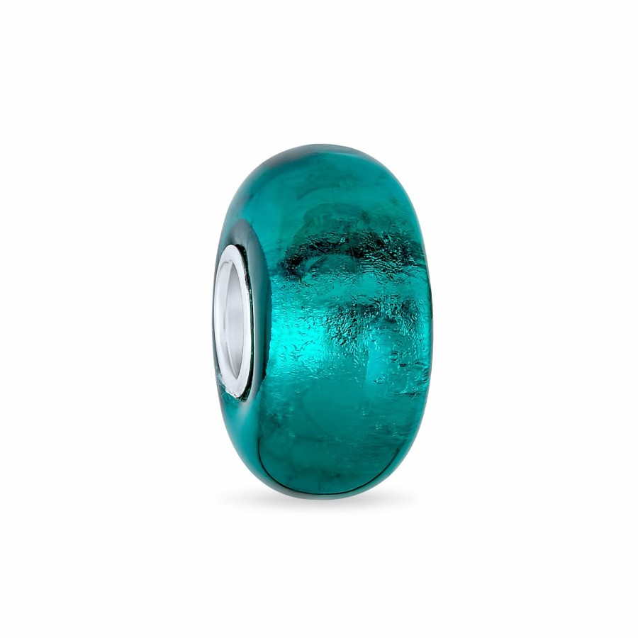 Shop Women Bling Jewelry Glass Crystal Beads | Solid Murano Glass Spacer Bead Charm Spacer .925Sterling Silver