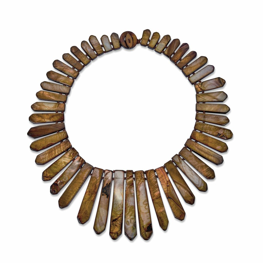 Shop Women Bling Jewelry Statement Necklaces | Silver Shell Tribal Boho Fashion Fan Bib Statement Necklace