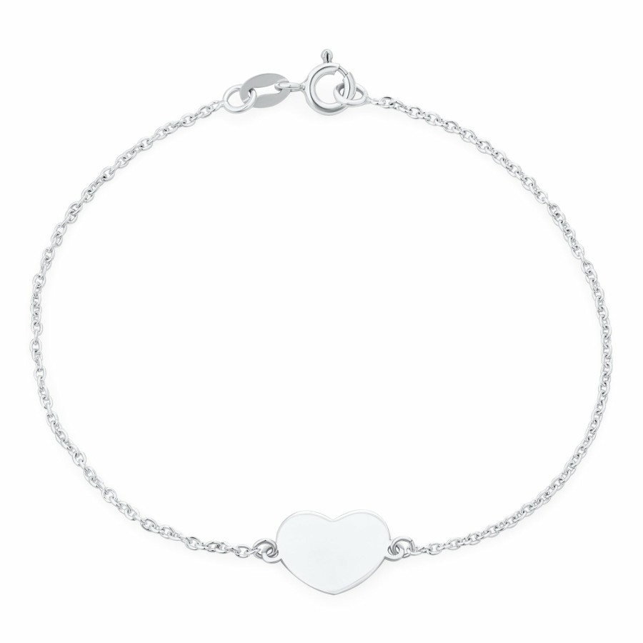 Shop Women Bling Jewelry Charm Bracelets | Pet Lover Dog Puppy Bff Heart Paw Print Charm Bracelet Sterling Silver