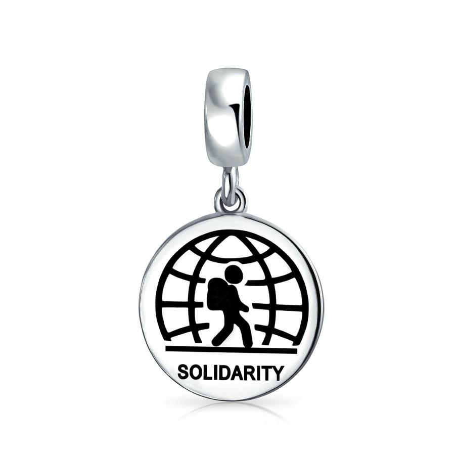 Shop Women Bling Jewelry Dangle Beads | Immigrants Helping Hands Refugees Safety Of Solidarity Bead Charm