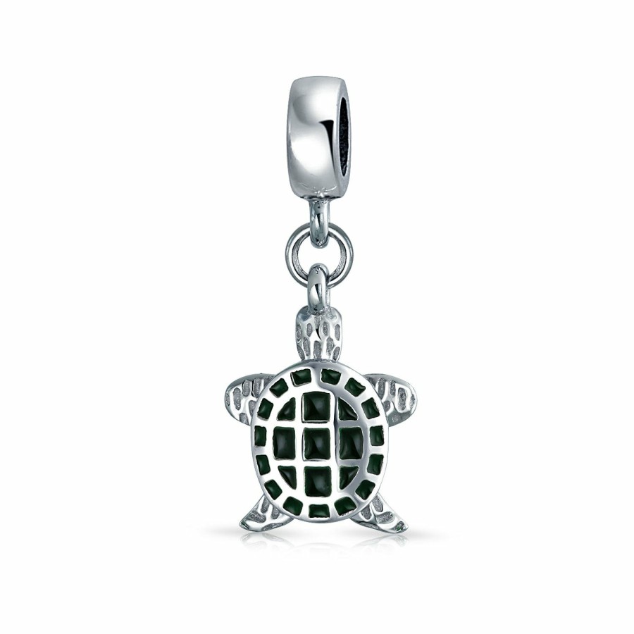 Shop Women Bling Jewelry Travel Charms Beads | Nautical Sea Turtle Tropical Vacation Bead Charm .925 Sterling Silver