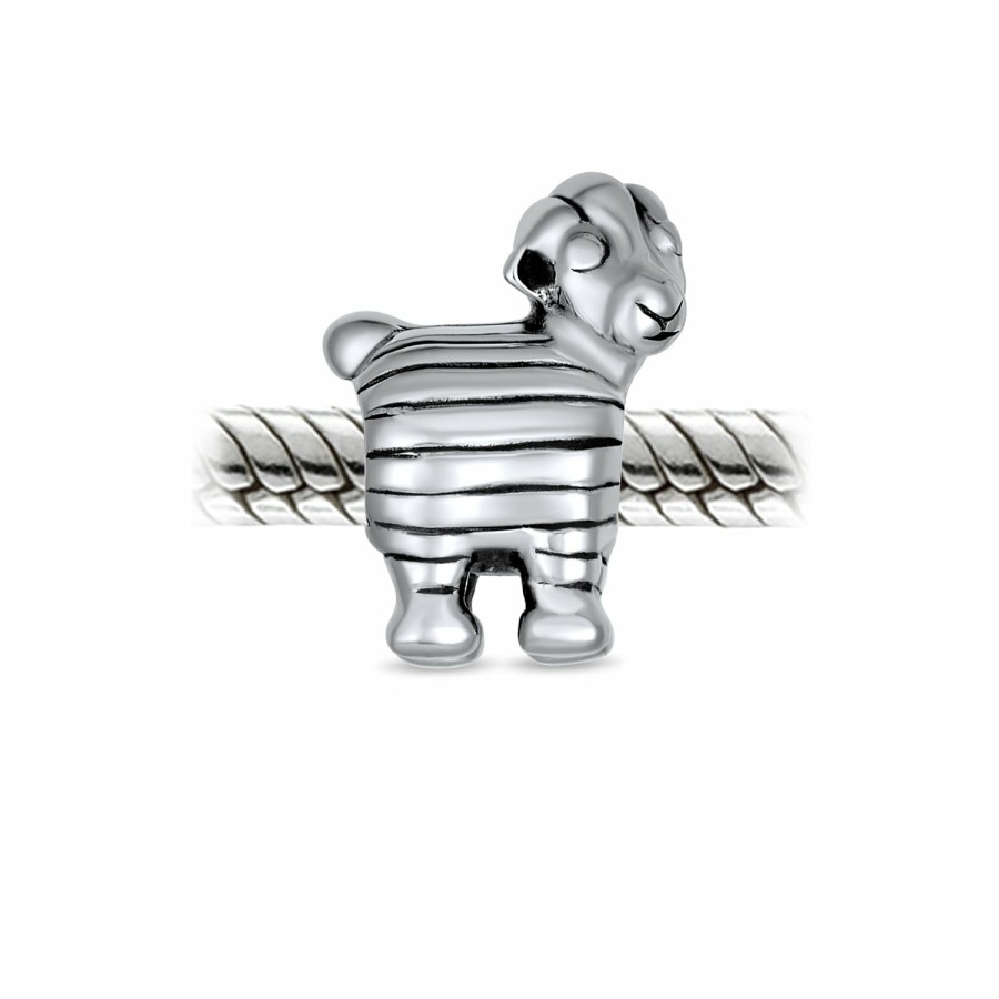 Shop Women Bling Jewelry Unique Charms | Farm Animal Ba-Ba Black Sheep Lamb Charm Bead .925Sterling Silver