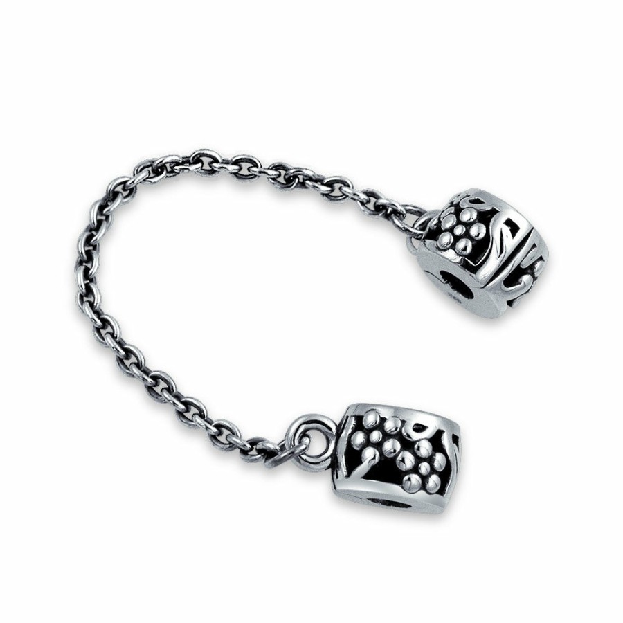 Shop Women Bling Jewelry Charm Bracelets | Handcuff Floral Daisy Chain Spacer Stopper Bead Charm .925