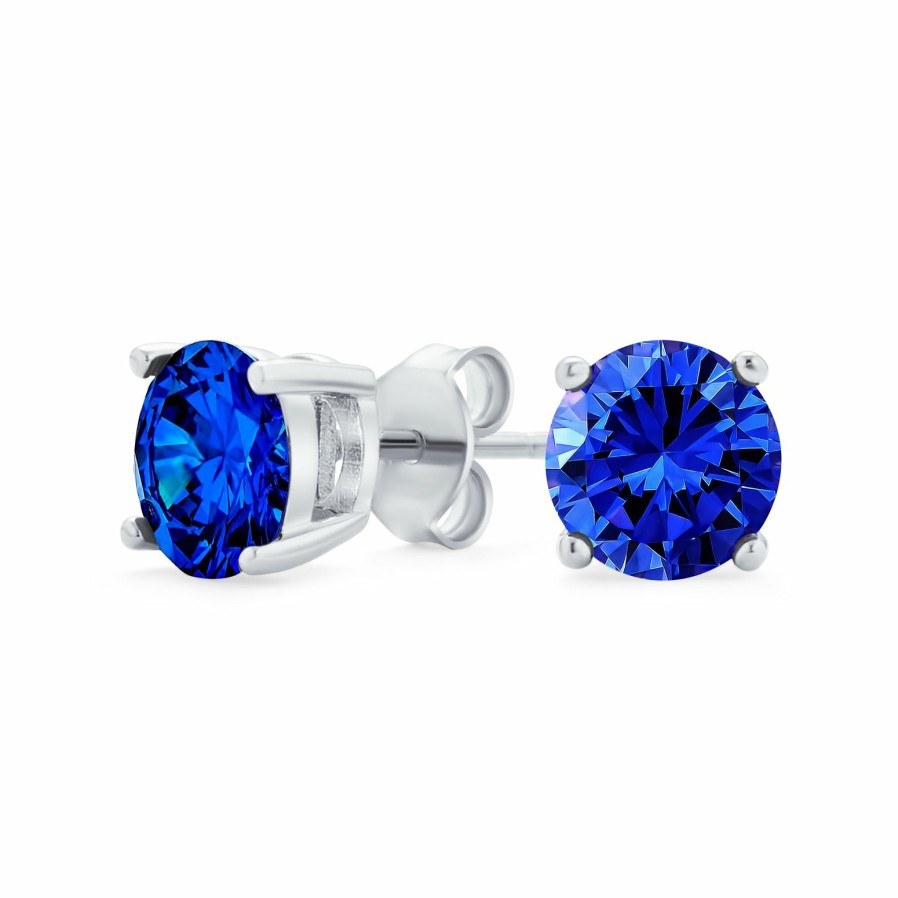 Shop Women Bling Jewelry Stud Earrings | 1Ct Round Brilliant Cz Stud Earrings Sterling Silver More Colors