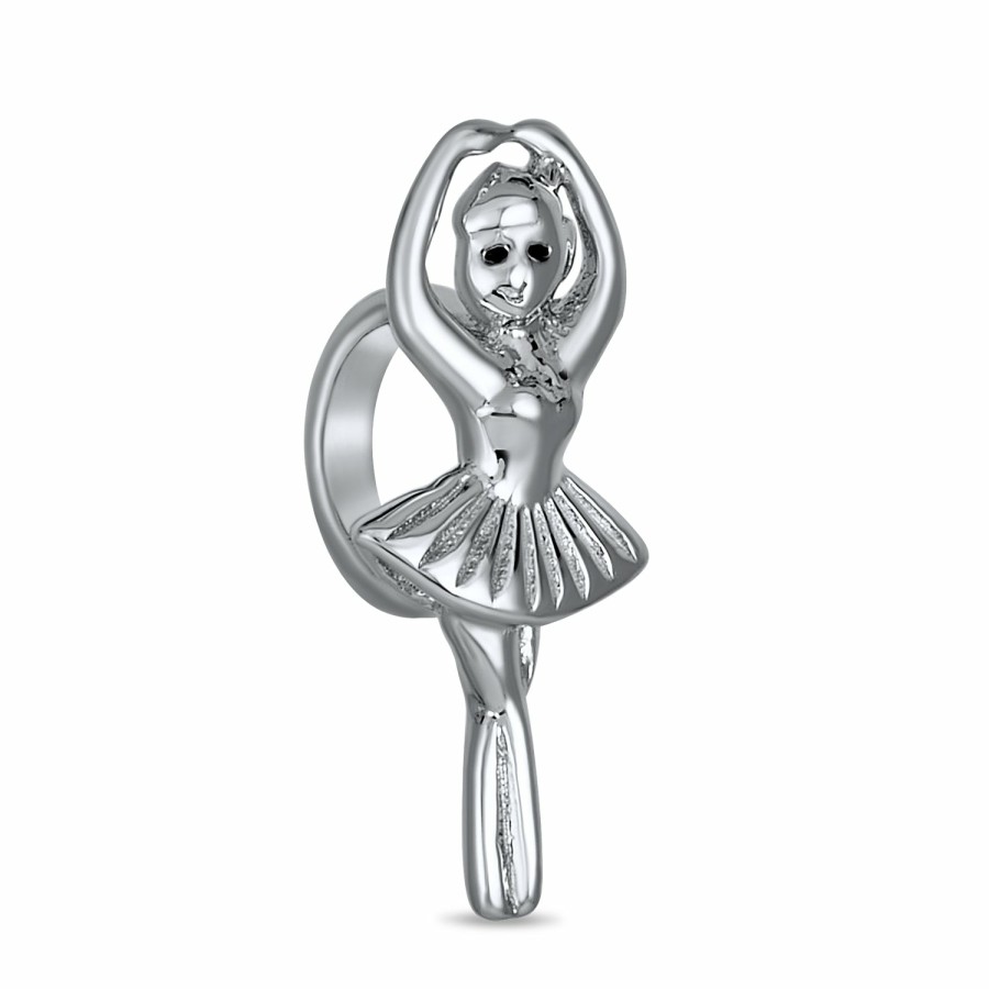 Shop Women Bling Jewelry Unique Charms | Pink Dancer Prima Ballerina Shoe Ballet Slipper Dangle Bead Charm