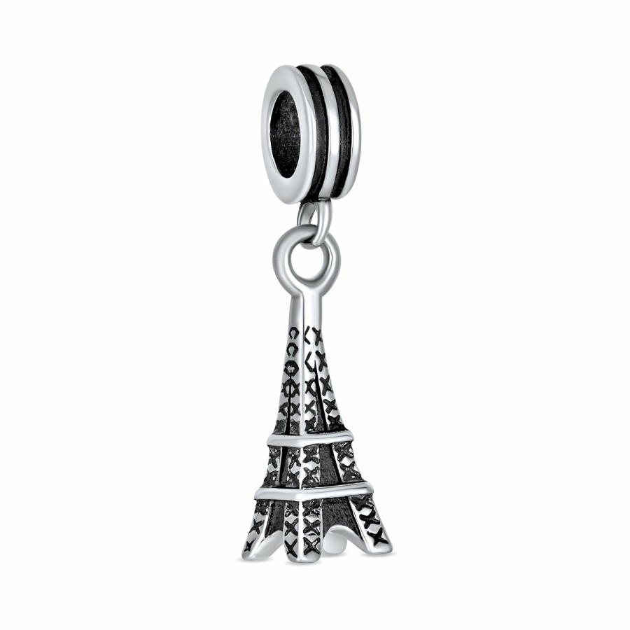 Shop Women Bling Jewelry Religious Beads | Travel Set Paris Eiffel Tower Landmark Clock Tower Charm Bead Sterling