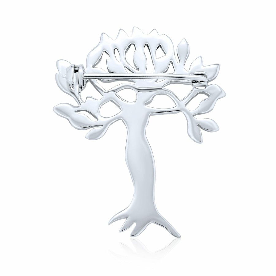 Shop Women Bling Jewelry Pins & Brooches | Western Jewelry Tree Of Life Mother Earth Goddess Brooch Pin .925 Silver