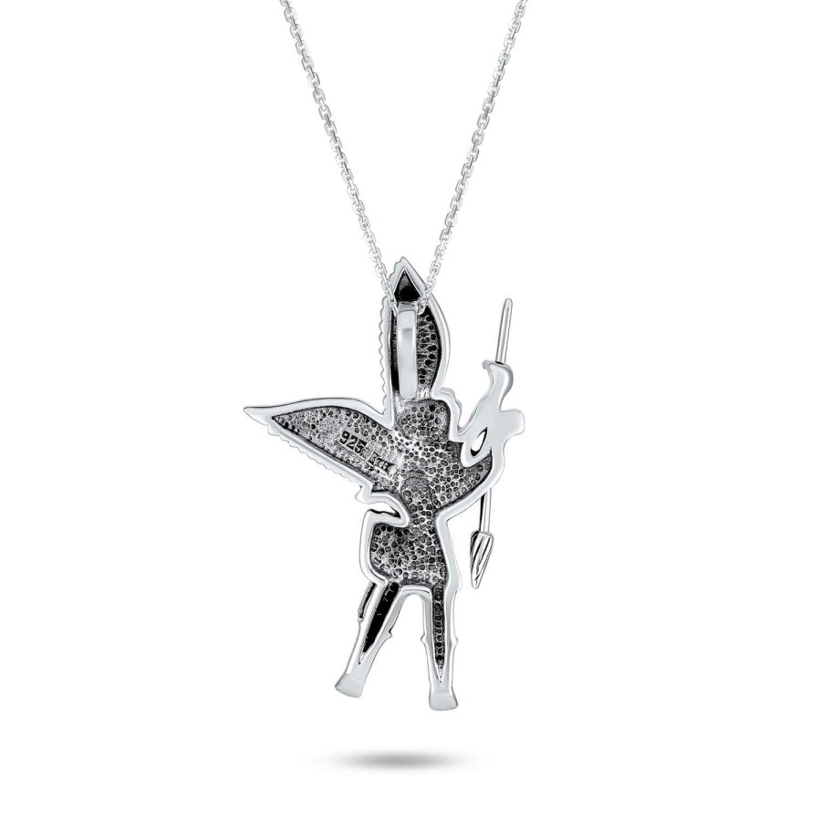 Shop Men Bling Jewelry Mens Pendants & Dog Tags | Angel Michael Parton Military Police Medal Pendant Necklace Sterling