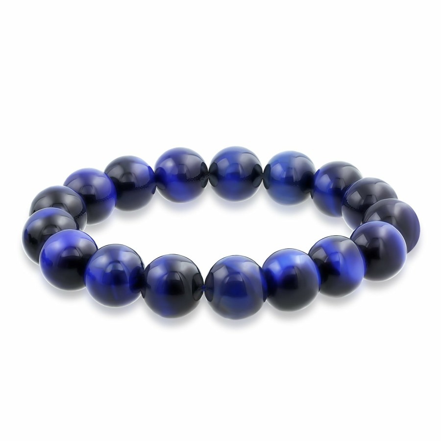 Shop Women Bling Jewelry Wrap Stretch Bracelets | Natural Big Round Bead 12Mm Strand Stackable Gemstone Stretch Bracelet