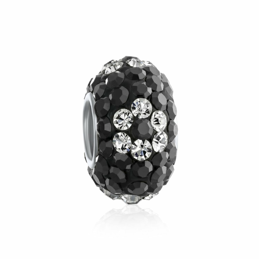 Shop Women Bling Jewelry Flower Beads | Flower Spring Crystal Bead Charm Spacer Barrel .925Sterling Silver