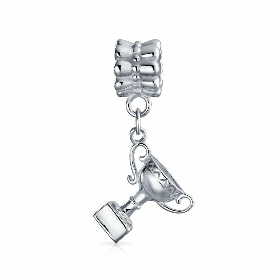 Shop Women Bling Jewelry Unique Charms | Winner First Place Number One Sports Champion Trophy Bead .925