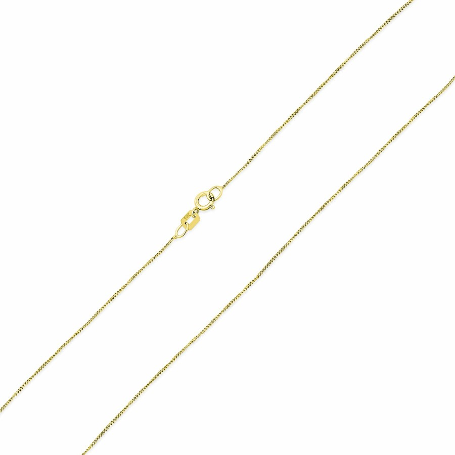 Shop Women Bling Jewelry Chains Necklaces | Thin Real 14K White Yellow Rose Gold Cable Box Chain Necklace 14-24"