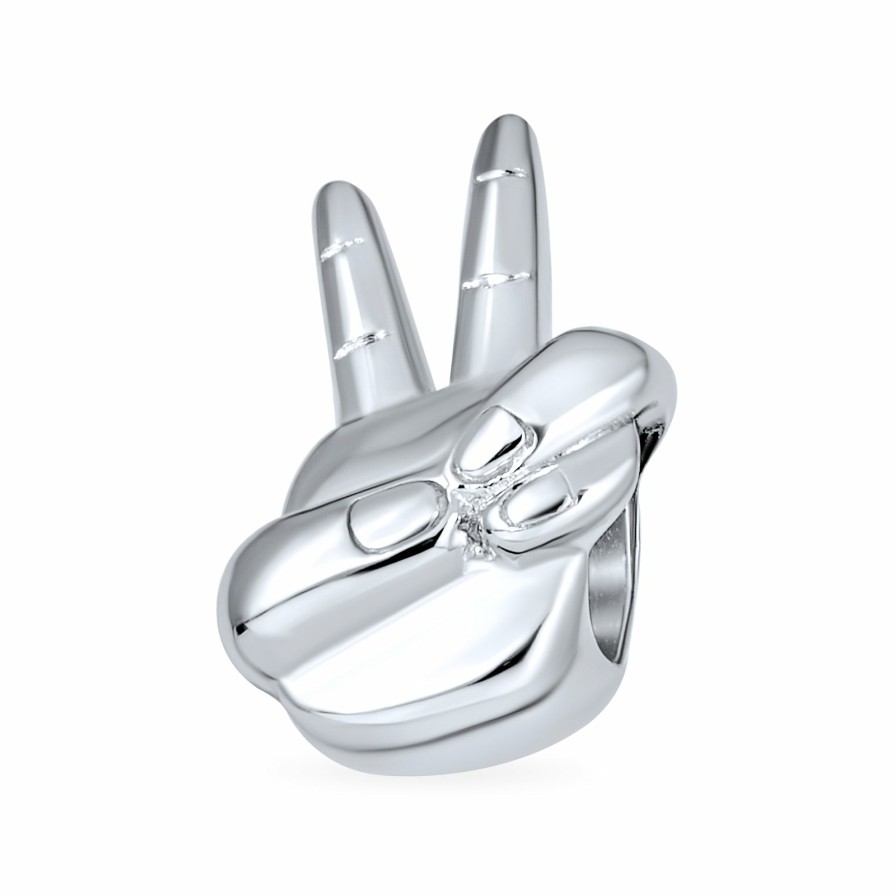 Shop Women Bling Jewelry Unique Charms | I Love You Sign Language Hand Sign Symbol Charm Bead Sterling