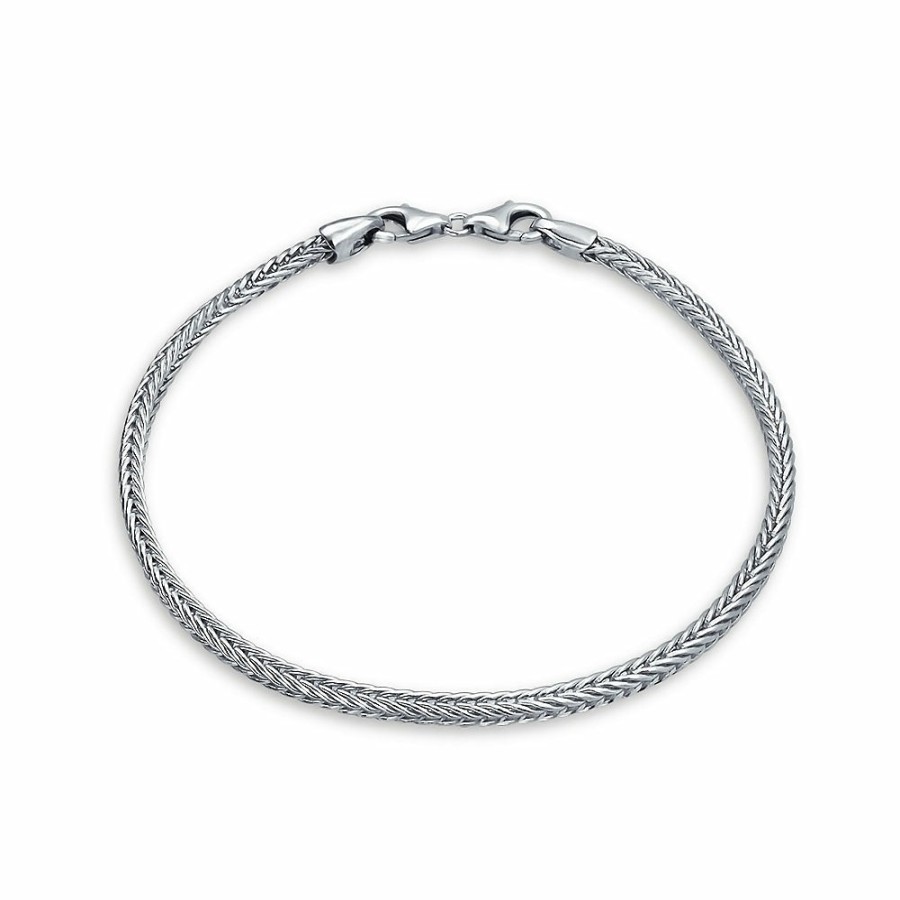 Shop Women Bling Jewelry Starter Bead Bracelets | Snake Foxtail Chain Bracelet For European Charm Beads Sterling