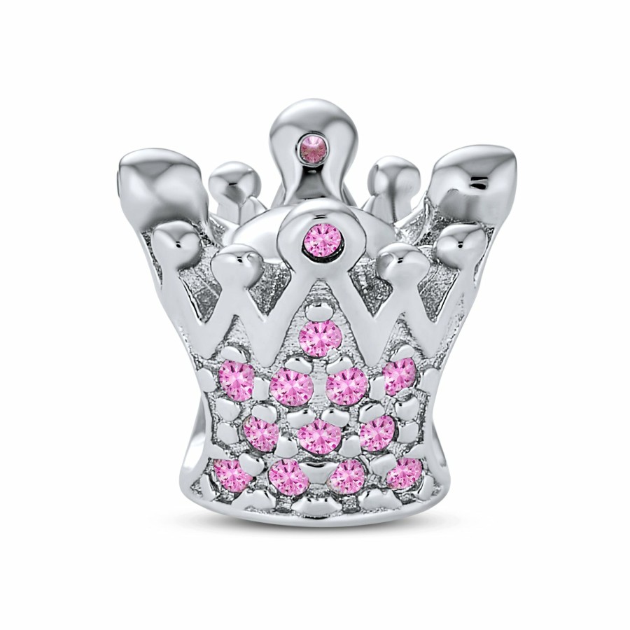 Shop Women Bling Jewelry Birthstone Beads | Princess Heart Crown Ring Queen Bumble Bee Charm Bead Sterling