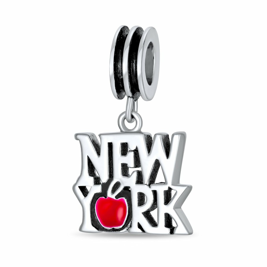 Shop Women Bling Jewelry Dangle Beads | New York City Statue Of Liberty Travel Charm Bead Sterling