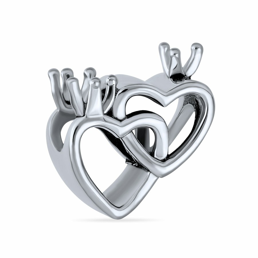 Shop Women Bling Jewelry Unique Charms | Heart Shape Bff Love Knot Monogram Letter Alphabet Initial Charm Bead