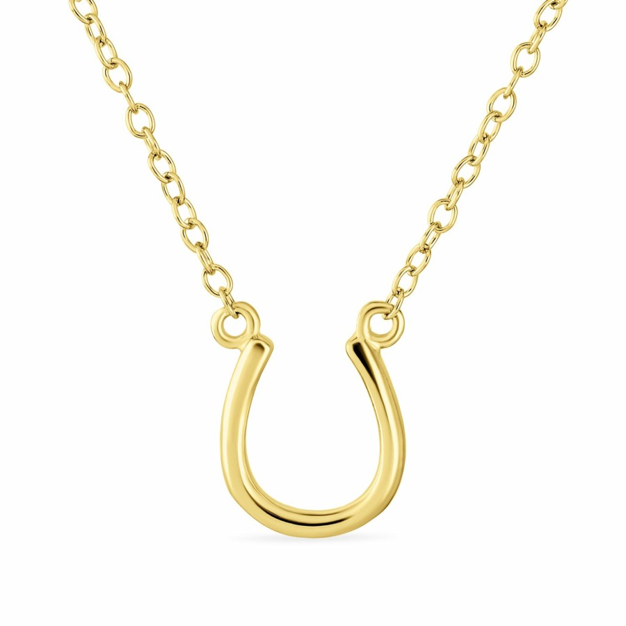 Shop Women Bling Jewelry | Western Horseshoe Pendant Equestrian Good Luck Necklace .925