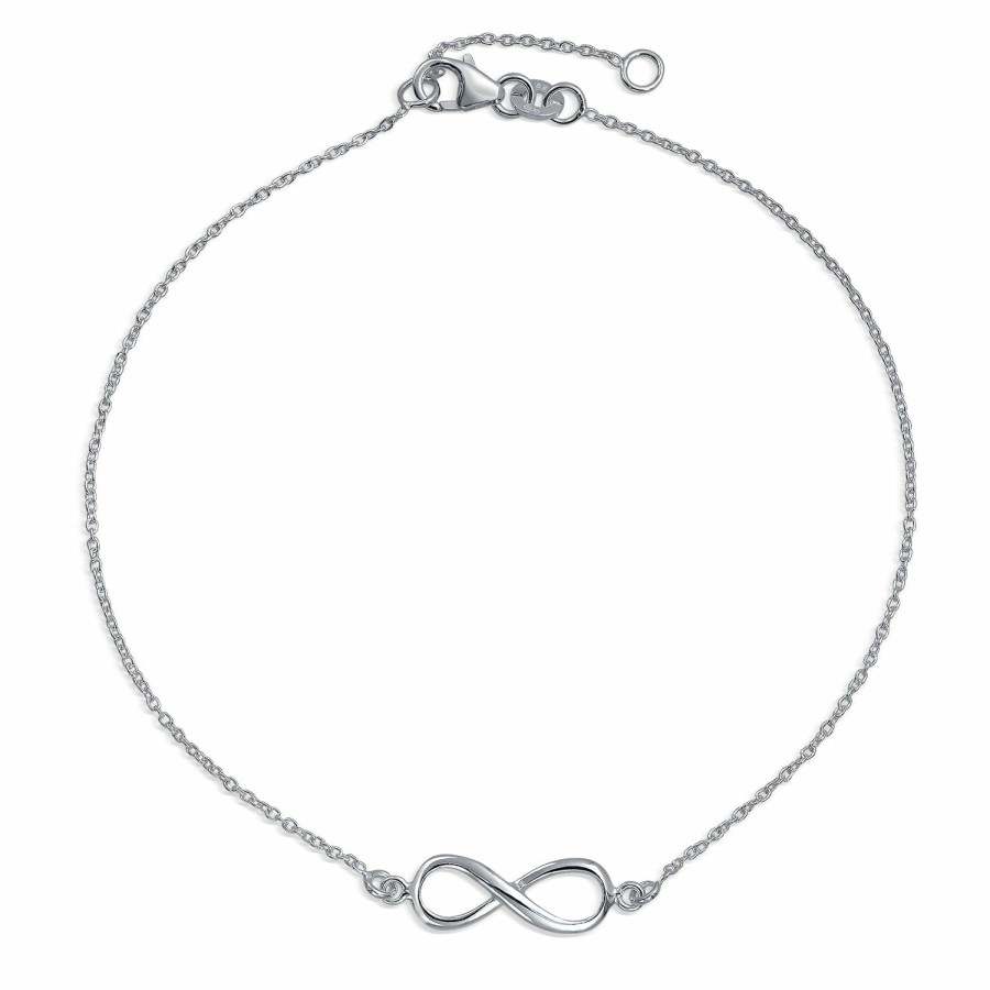 Shop Women Bling Jewelry Ankle Bracelets | Figure Eight Love Knot Infinity Anklet Bracelet .925Sterling Silver