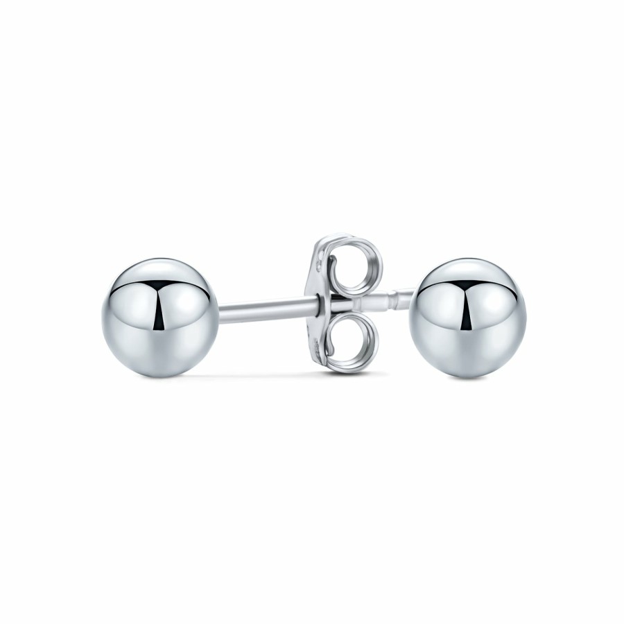 Shop Women Bling Jewelry | Basic Minimalist Simple Round Bead Ball Stud Earrings Sterling Silver