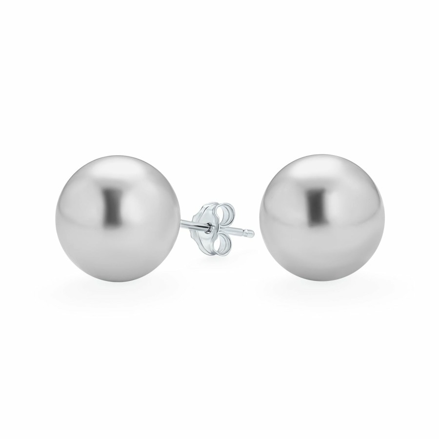 Shop Women Bling Jewelry Stud Earrings | Classic Simple Elegant Imitation Pearl Stud Earrings Sterling Silver